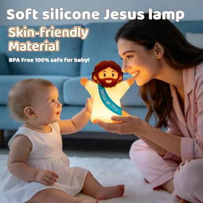 Rechargeable Silicone Jesus Night Light - Blue B-JESUS-BLUE-1