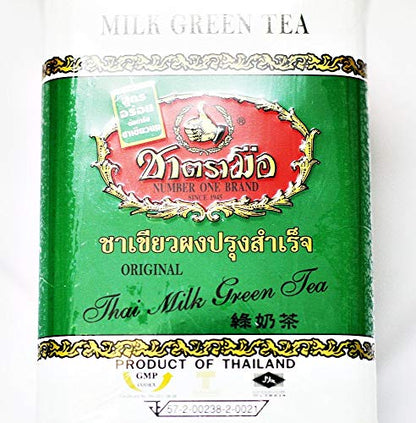 Hand Thai Milk Green Tea Green Lebal 2g. Pack 50 Number One Brand Product of Thailand