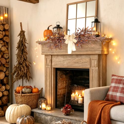 Artificial Olive Leaf Swag for Front Door Decor Fall Wreath 76cm