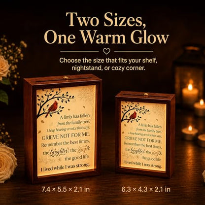 Sympathy Gifts for Loss of Loved One LED Memorial Shadow Box - A Limb - 7.4''x5.5''
