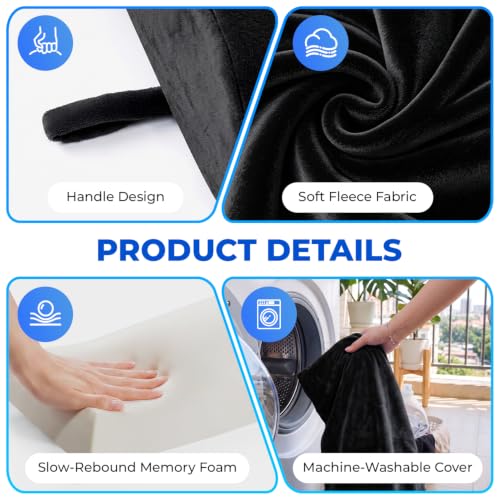 Knee Pillow for Back Sleeping - Memory Foam Leg Support for Back Pain