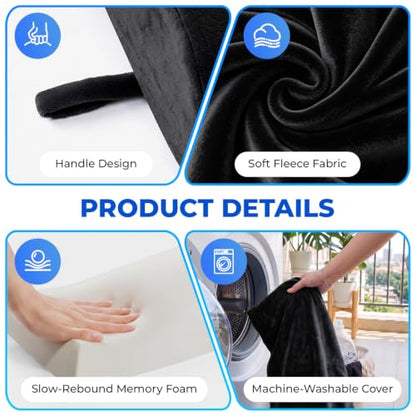 Knee Pillow for Back Sleeping - Memory Foam Leg Support for Back Pain