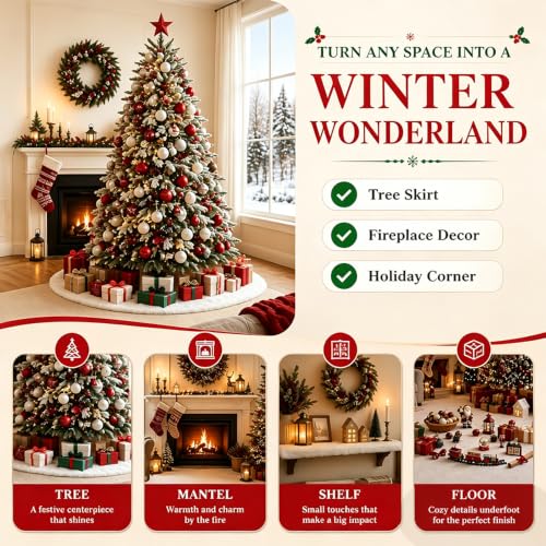 Artificial Snow Blanket for Christmas Decorations 3x10 ft 2 Pack