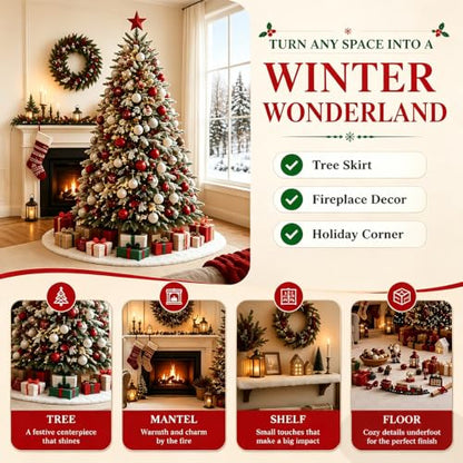 Artificial Snow Blanket for Christmas Decorations 3x10 ft 2 Pack