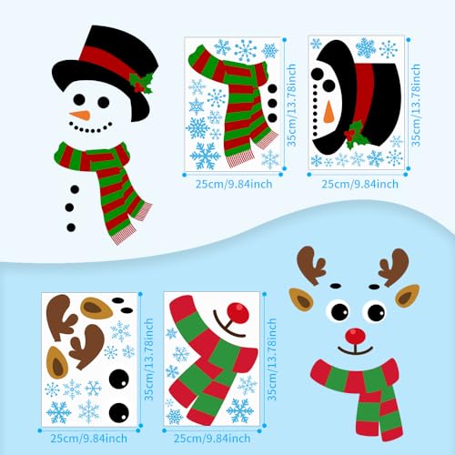 IMISHM Christmas Snowman Wall & Door Sticker - Holiday Decor, 6 Pcs Variation of THIS listing