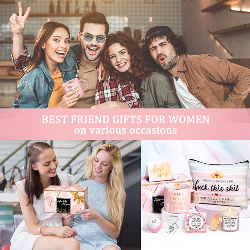 Women's Friendship Candle Gift Set with Coffee Mug and Lavender Scented Candle