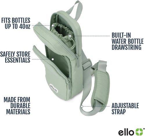 Ello Crossbody Sling Water Bottle Bag - Stylish & Functional Design | Perfect for On-the-Go Hydration