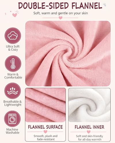 Pink Wearable Blanket Hoodie for Women - Cozy Gift for Wife from Husband