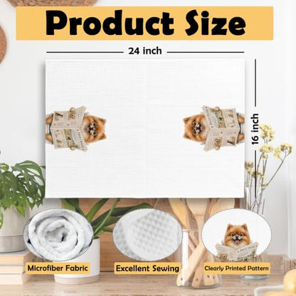 Pomeranian Bathroom Hand Towels Set of 2 - 16x24 Inches, Color 64