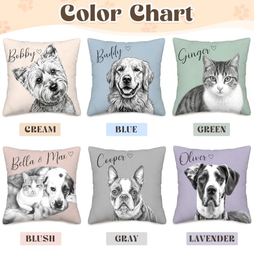 Custom Pet Pillow with Picture and Name - Style 6, Dog Face Personalized Pillow