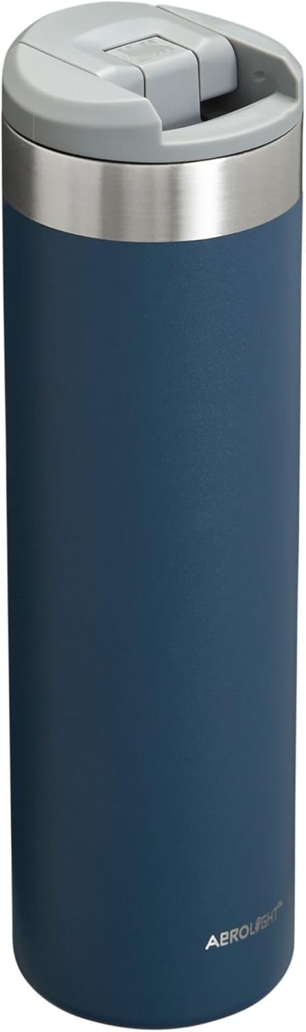 Stanley AeroLight Transit Bottle 20 oz - Lightweight Insulated Stainless Steel | Locking Lid & Leak Resistant | BPA-Free Navy