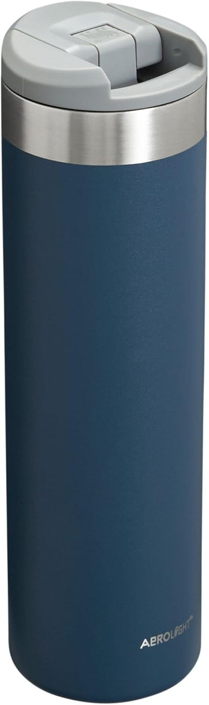 Stanley AeroLight Transit Bottle 20 oz - Lightweight Insulated Stainless Steel | Locking Lid & Leak Resistant | BPA-Free Navy