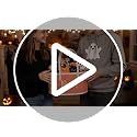 Pink Halloween Gift Basket - Large Foldable Woven Bamboo Decor