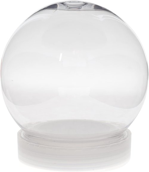 Creative Hobbies | Pack of 6 DIY Snow Globe Water Globes - 100mm Clear Plastic with Screw-Off Cap