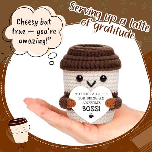 Boss Crochet Coffee Mug - Boss Day Gifts for Women Men Christmas