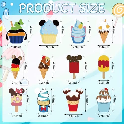 12 Pcs Refrigerator Magnets - Cute Mouse Cruise Door Stickers for Fridge & Metal Surfaces