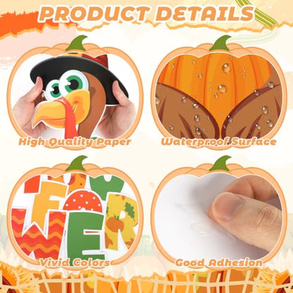 Brown 43pcs Thanksgiving Bulletin Board Decorations Fall Classroom Decor
