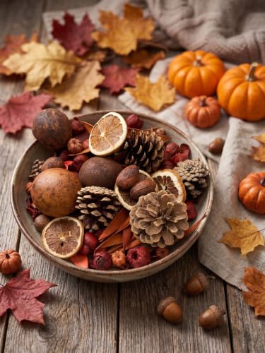 Fall Potpourri Bag with Dried Oranges, Pumpkins & Cinnamon Sticks - Rustic Home Decor