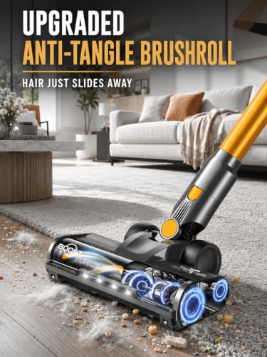 Cordless Vacuum Cleaner 600W 58KPa Self-Standing Stick Vacuum - Gold