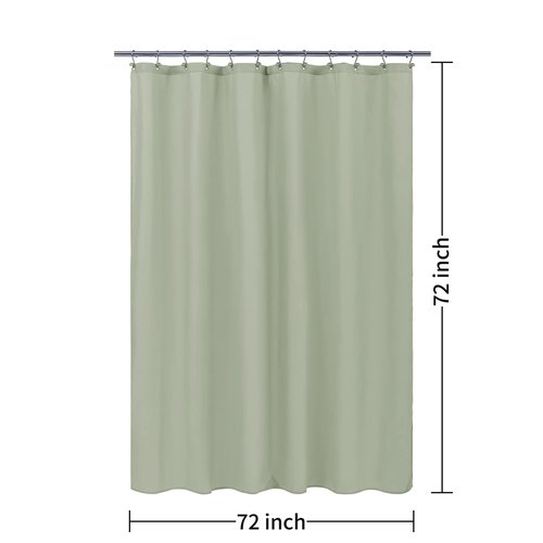 ALYVIA SPRING Sage Green Fabric Shower Curtain Liner Waterproof - Soft & Light-Weight Cloth Shower Liner with 3 Magnets, Hotel Quality & Machine Washable - Standard Size 72x72, Desert Sage