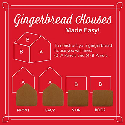 Mini Gingerbread House Cookie Cutter Set - Made in USA, 2 Pieces