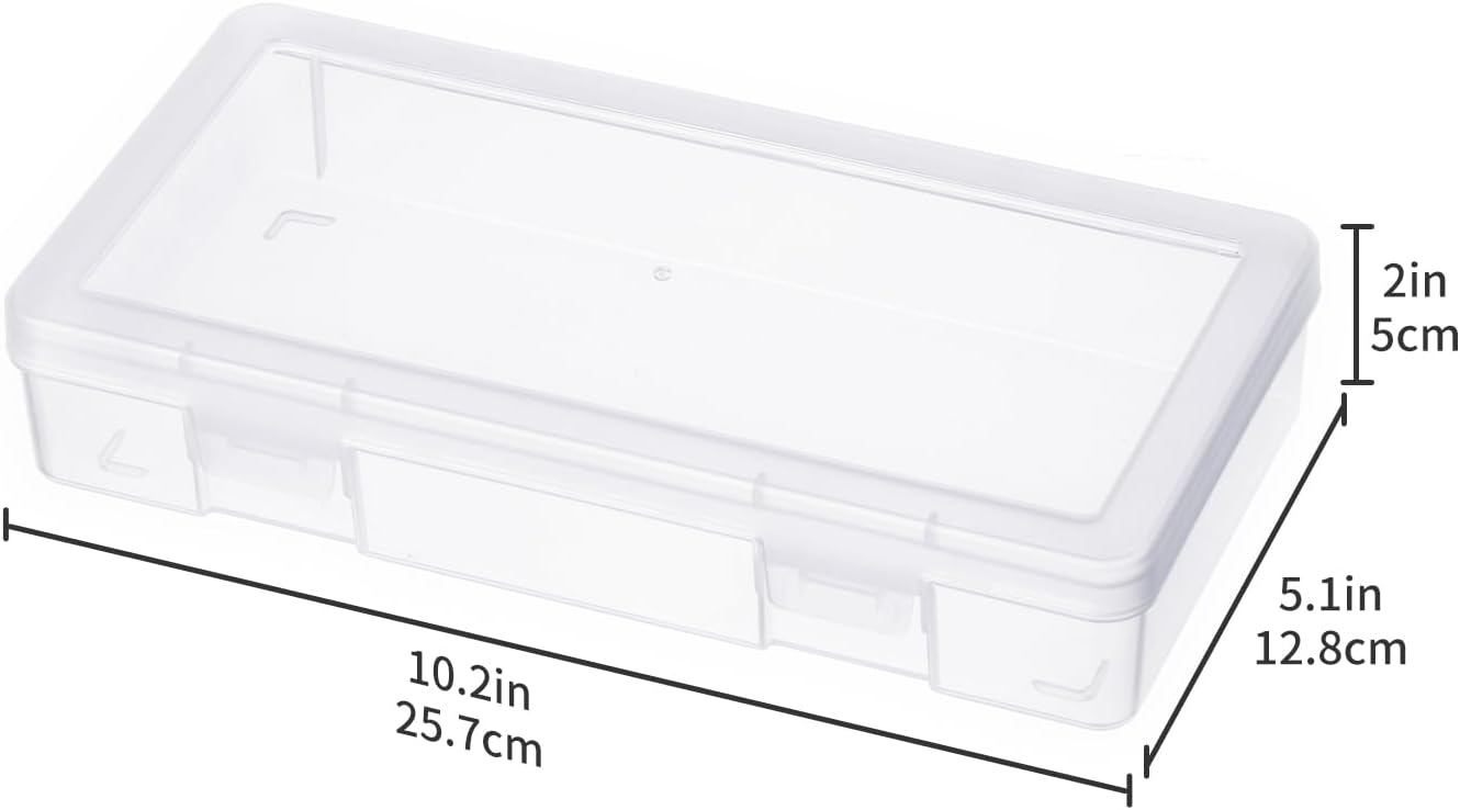 Novelinks Plastic Small Storage Bins - Stackable Clear Containers with Lids for Organizing (9 Pack)