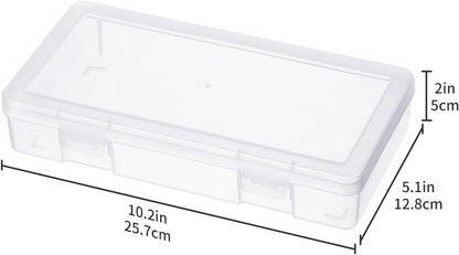 Novelinks Plastic Small Storage Bins - Stackable Clear Containers with Lids for Organizing (9 Pack)