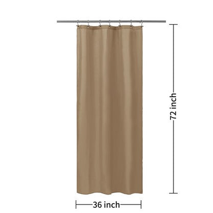 ALYVIA SPRING Stall Fabric Shower Curtain Liner Waterproof - Soft & Lightweight Small Shower Curtain with Magnets for Narrow Stall Size, Machine Washable - 36x72, Coffee