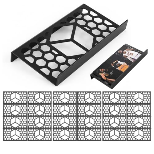 24 Pack Hexagon Card Risers for Display Case - Collectible & Retail Use