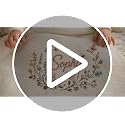 Personalized Floral Wreath Baby Blanket with Name Embroidery - Style 1