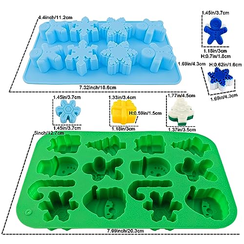Christmas Silicone Molds Set for Baking Chocolate Candies & Decorations