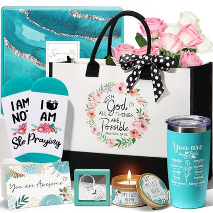 Christian Birthday Gifts for Women - Inspirational Religious Gift Set - Variation of Christian