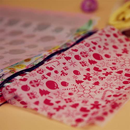 Christmas Snowflakes Wax Paper Sheets - Waterproof Food Wraps for Baking & Packaging, 50 Sheets