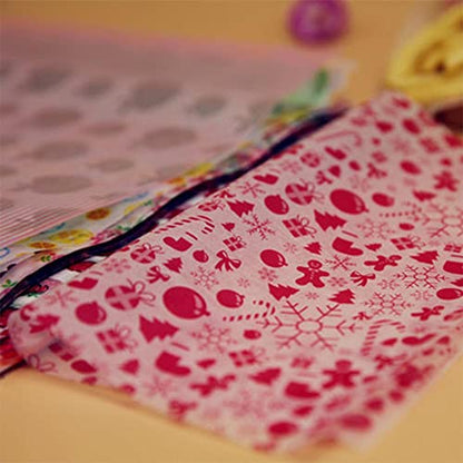 Christmas Snowflakes Wax Paper Sheets - Waterproof Food Wraps for Baking & Packaging, 50 Sheets