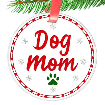Dog Mom Christmas Ornament - Holiday Keepsake for Mom Girlfriend Wife