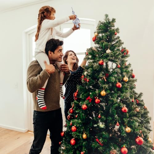 Spherical Christmas Tree Topper Ornament - 9 Inch Plastic Festive Decor