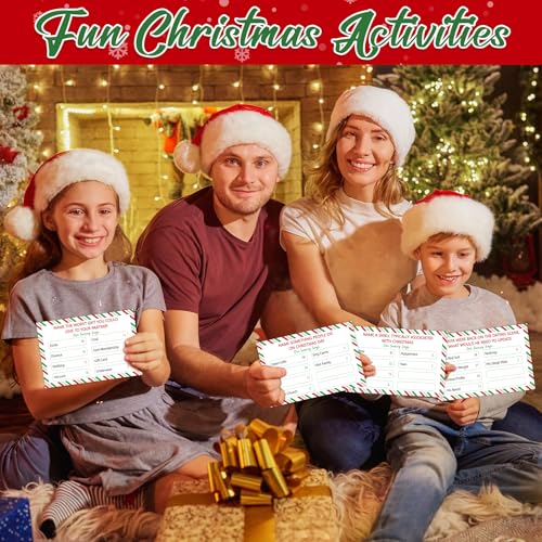 Christmas Family Feud Card Game XMAS Party Game for Adults & Kids