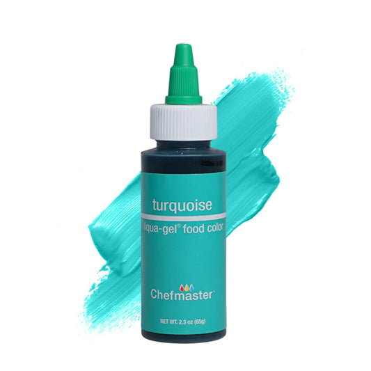 Chefmaster Turquoise Liqua-Gel® Food Coloring - Vibrant, Professional-Grade Dye for Icing & Fondant | 2.3 oz