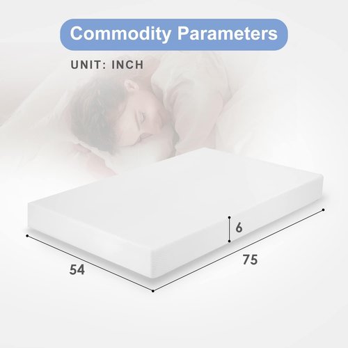 BestMassage 6-Inch Gel Memory Foam Mattress - Medium Firm Feel | CertiPUR-US Certified | Pressure Relief & Cooling Comfort