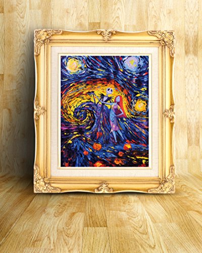Nightmare Before Christmas Jack Sally Art Poster Canvas Wall Decor 24x30