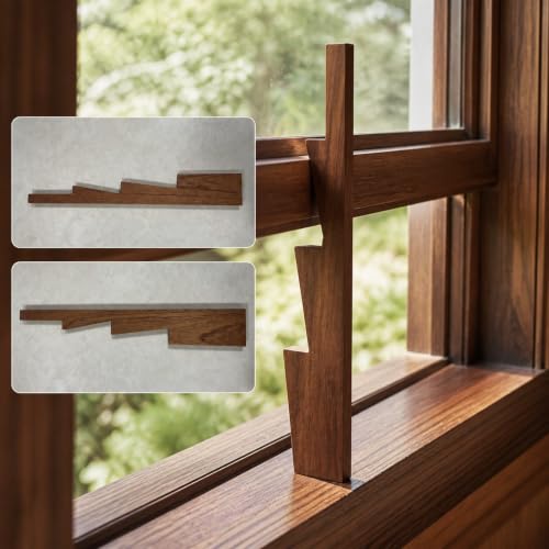 Wooden Window Prop Stick for Casement & Awning Windows - Adjustable Support