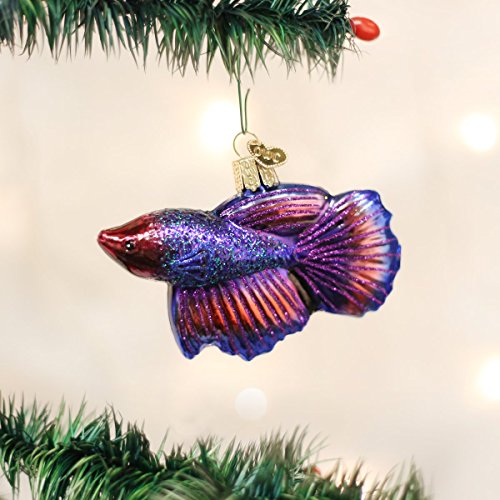 Old World Christmas Glass Blown Betta Fish Ornament - Vibrant Holiday Decor
