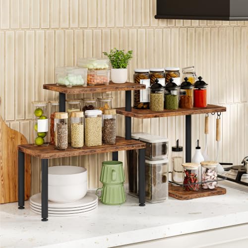 Countertop Corner Shelf Organizer for Kitchen, 4-Tier Space Saver