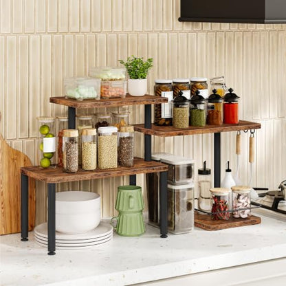 Countertop Corner Shelf Organizer for Kitchen, 4-Tier Space Saver