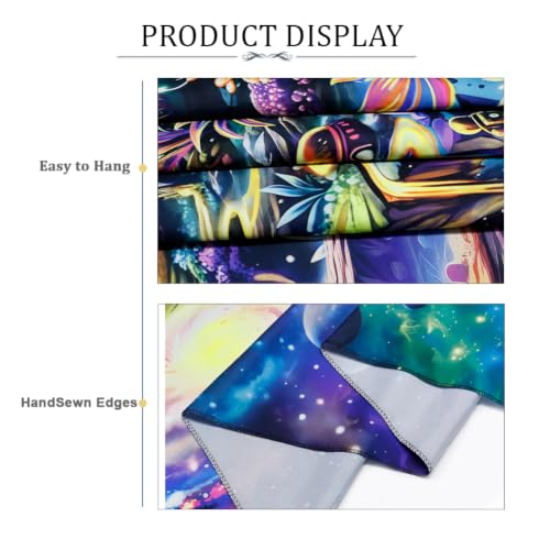 UV Reactive Galaxy Space Tapestry Wall Hanging 59x51in - Starry Sky Universe