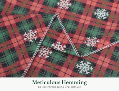 Sunflower King Cotton Pillowcases Set of 2 - Christmas Plaid, 20x40 Inches