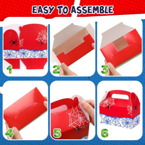 Marspark 12 Pack Spider Web Cartoon Party Favor Gift Boxes - Birthday Decorations Variation of This Listing
