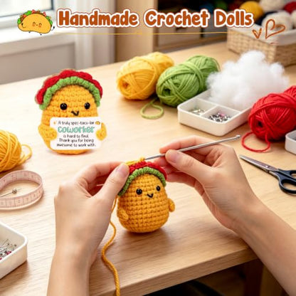Coworker Appreciation Gift Crochet Taco with Thank You Card - Variation of THIS Listing