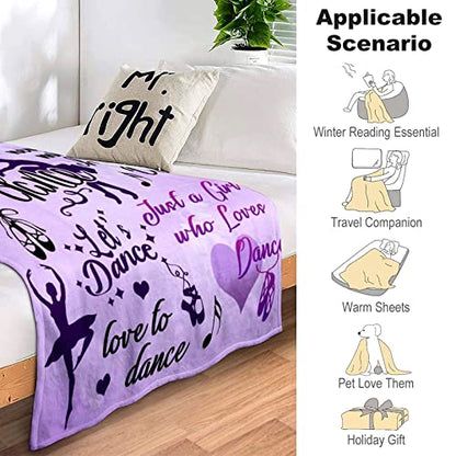 Dance Life Blanket for Adults 80x60 Flannel Throw for Sofa Couch Bed All Season - Color 1