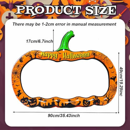 Inflatable Pumpkin Halloween Photo Booth Frame - Orange Pumpkin Variation